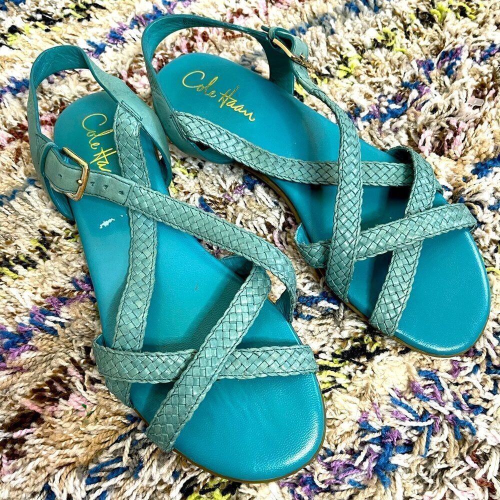 Cole haan leather braided sandals‎